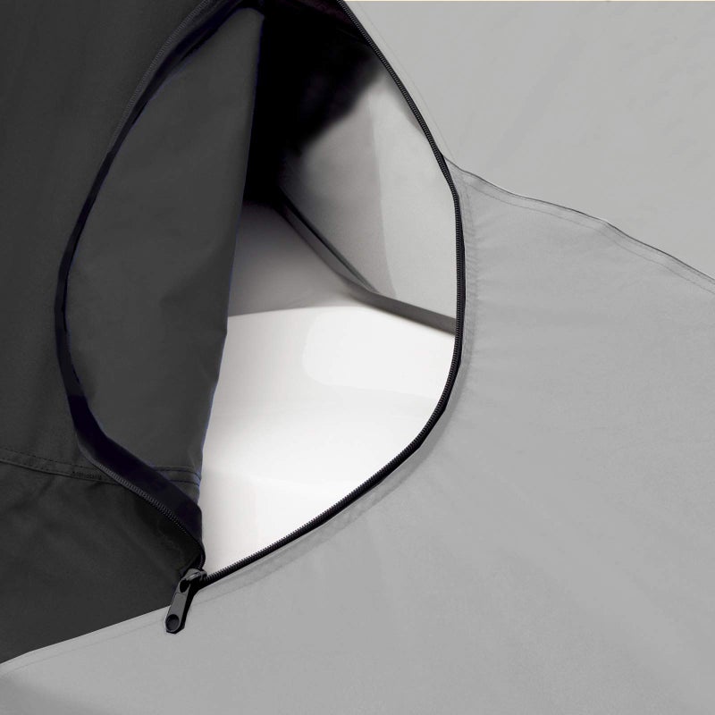 JETPRO JetPro Trailerable Jet Ski Cover, Waterproof Marine Grade 600D Heavy Duty Polyester PWC Cover Gray/Black Color Fits from 116"-125" 2 Seater - Image 3